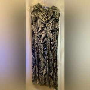 dressbarn Black & Cream Printed Maxi Dress